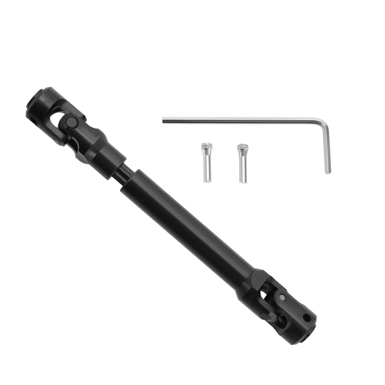 LT Easiyl 104-139mm Metal Drive Shaft Transmission Shaft Metal Internal Spline Drive Shaft for 1/10 RC Crawler Car Compatible with Axial SCX10 90046 AXI03007 TRX4