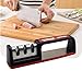 Goodia Kitchen Knife Sharpener, 3 Stage Manual Knife Edge Sharpener Diamond Tungsten Ceramic Slots, Non-Slip Base Sharpening System