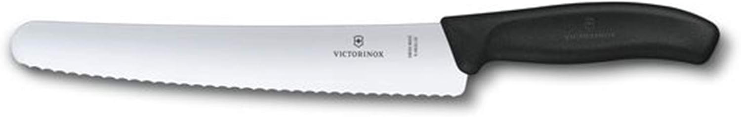 Victorinox Swiss Classic, Pastry Knife, Extra Sharp Blade, Wavy Edge, 22 cm, Stainless Steel, Black - Image 4