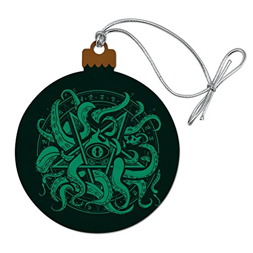 GRAPHICS & MORE Cthulhu Elder Sign Pentagram Wood Christmas Tree Holiday Ornament