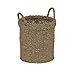 Household Essentials Round Straight Side Seagrass, Brown