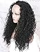 Layered Long Curly Half Synthetic Wig for Women Black Hair Replacement Wigs 22 Inch