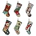 Alice Doria 21“ Handmade Hooked Christmas Stocking with Gift Boxes Under Christmas Tree Pattern