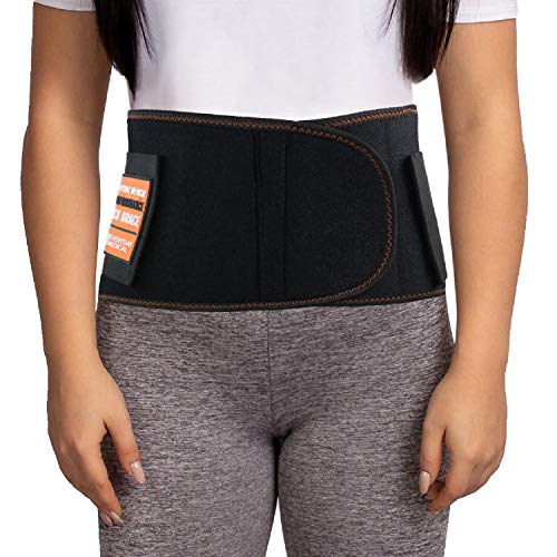 Lumbar Support Belt I Lower Back Brace by Everyday Medical I Targeted Lower Back Pain Relief for Back Spasms, Sciatica, Weight Lifting Waist Gym Belt for Sports I for Men and Women I Small/Medium