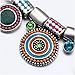 HONGYE Bohemian Multicolor Round Pendants Enamel Rhinestone Ethnic Necklace for Women