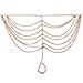 Barefoot Sandal Bracelet Slave Anklet Bohemian Style Multi Chains Gloden Length: 9.45in.Valentine's Day
