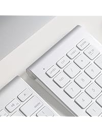 Satechi Teclado Bluetooth Wireless Keypad Número Pad de aluminio para iMac MacBook Laptop Computadora de computadora PC Compatible con Windows y OS X sistema, Plateado