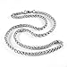 MASOP Men's Titanium Stainless Steel Wheat Chain Link Necklace 5mm Wide