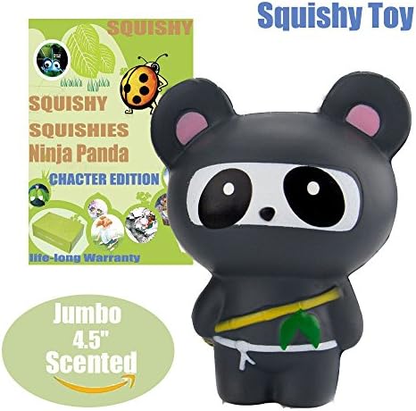 CETIM Jumbo Squishies Ninja Slow Rising Kawaii Scented Stress Relief Toy Charms, Perfect for Easter Stuffer (Ninja Panda)
