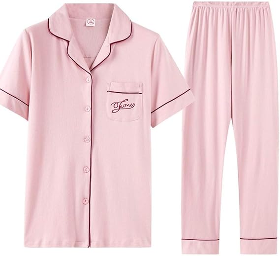Amazon Wendetaimei パジャマ レディース ルームウェア 夏 部屋着 半袖 上下セット 涼しい ふんわり 柔らかく 軽い生地 肌触り良い 吸汗 通気 肌に優しい 快適 長袖 春秋 パジャマ ルームウェアセット 通販