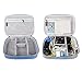 BUBM Waterproof Universal Electronics Travel Organizer Small Carrying Make up Case Customerize padded for Camera Phone Ipad Charger Cable and Accessories Men and Women(3 Set Single Layer-Light Blue)