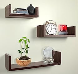 Greenco Corner Shelf, 5 Tier Floating Shelves for
