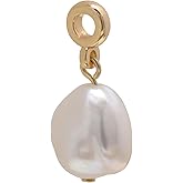 12-14 MM Freshwater Cultured Baroque Pearl Charm Pendant, 14K Yellow Gold Color