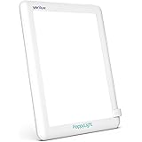 Verilux® HappyLight® Lucent - One-Touch Light Therapy Lamp with 10,000 Lux, UV-Free, LED Bright White Light & Detachable Stan