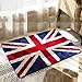 Sekishun-cho Microfiber Non-Slip Water-Absorbing British Flag Doormats Entrance Welcome Mat Floor Bathroom Kithcen Indoor Home Decorative Carpet ((15.75×23.62) inch)