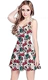 CowCow Womens Skull With Flowers Sleeveless Dress