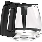 Replacement Coffee Carafe for Black and Decker 12-CUP Coffee Maker, Black Handle