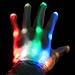 Glovion LED Gloves ONE Pair LED Light-up Rainbow Gloves Colorful Flashing Light-emitting Halloween Gloves Game Party Decoration Gloves