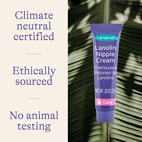 Lansinoh Lanolin Nipple Cream, Safe for Baby and Mom, Breastfeeding Essentials, 3 Mini Tubes