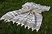 Dandelion - Basic Pattern - 100% Naturally-Dyed Cotton Turkish Towel Peshtemal - 71x39 Inches - Gray