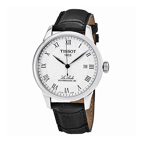 Tissot Powermatic 80 Silver Dial Black Leather Strap Men's Watch T0064071603300