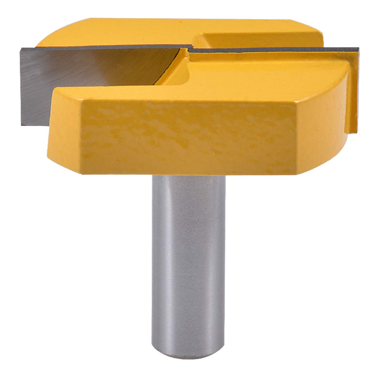 KATUR Bottom Cleaning Router Bit 1/2 Inch Shank, Double Flute Carbide Tipped Surface Planing Cleaning Bottom Router Bit, Milling Cutter for Woodworking Carving (1/2" Shank 2-1/4" Width 14.8mm Depth)