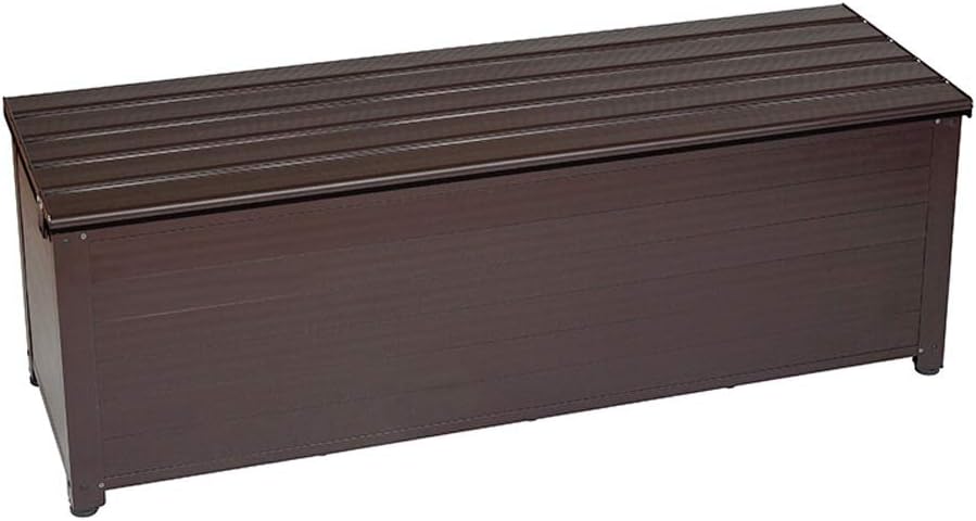 Tuuertge Outdoor Storage Cabinets Outdoor Deck Boxes Storage Locker Seat Cabinet Bench All Weather Waterproof for Balcony Outdoor Storage Container (Color : Brown, Size : 150cm): Home & Kitchen