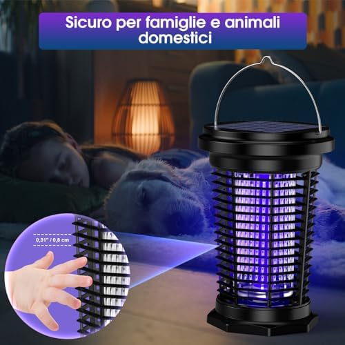 Lampada Antizanzara Solare 4500V da Appendere