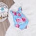 Newborn Kids Baby Girls Clothes Floral Jumpsuit Romper Playsuit + Headband Outfits (0-6 Months, Blue)