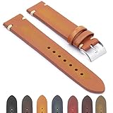 StrapsCo Distressed Vintage Leather Watch Strap