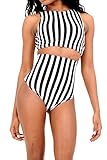 Sexy Women Swimsuit Push Up Criss Cross Bikini Large Black