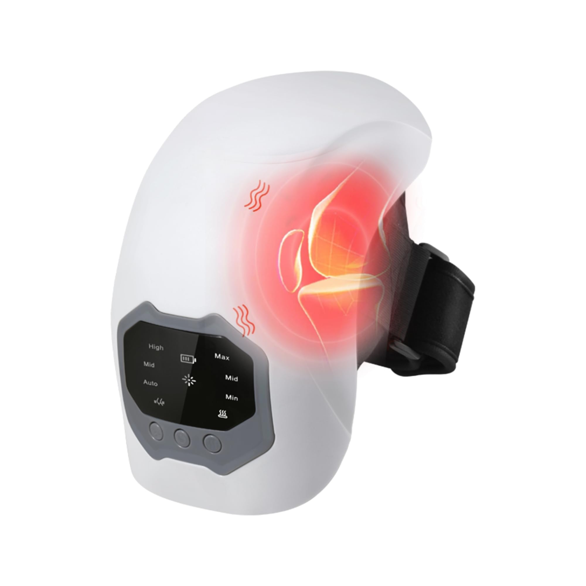 Photo 1 of cilotus Cordless Portable Knee Massager with Heat, 3 Vibration Modes, 3 Heating Levels for Pain Relief, LED Screen and Adjustable Straps, Gifts for Adults, Mom,Women and Men