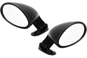 Acouto Vintage Car Rearview Mirror Universal Black Retro Design for Trip