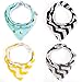 Bekith Baby Bandana Drool Bibs, Unisex 4-Pack Absorbent 100% Organic Cotton, Cute Baby Gift for Boys & Girls