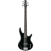 Ibanez Gio SR 5 String Electric Bass - Black | 5-string mahogany body with jatoba fretboard and maple neck for performance, recording and practice