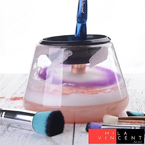 Rotating Makeup Brush Cleaner and Dyer Machine. Make up Cosmetic Electronic Spinning Tool Kit That Cleans & Dry Make-up Brushes in Seconds.