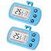 2 Pack Blue Digital Fridge Refrigerator Freezer Thermometer,Max/Min Record Function with Large LCD Display