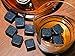 WHISKEY ROX - BLACK WHISKEY STONES (Set of 9) - Natural Polished Black Granite Stone - Reusable Scotch Rocks - Premium Whisky Chilling Cubes - Better Than Ice - BONUS: Gift Box+Velvet Pouch