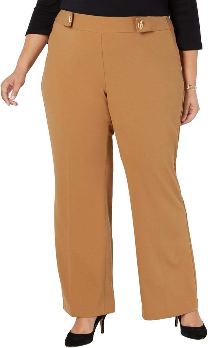 plus size wide leg khaki pants