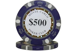 MRC 100pc $500 Monte Carlo Poker Club Clay Composite 14 Gram Poker Chips