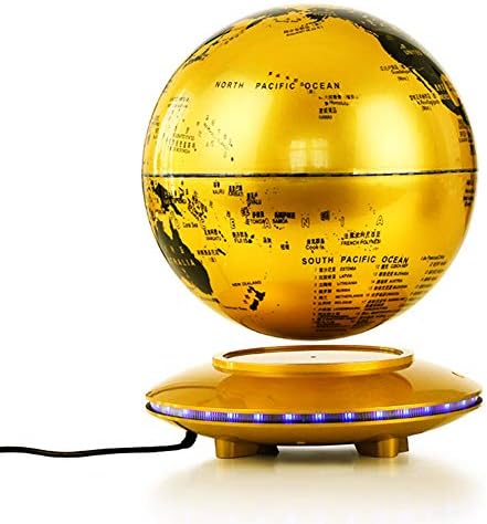 BAIVIN Illuminated Suspended Globe Maglev World Map Led Lights Mute Rotating Starry Ball Home Decoration Children Education
