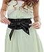Nanxson Womens Bowknot Leather Wide Waist Band Self Tie Obi Cinch Belt PDW0009 black