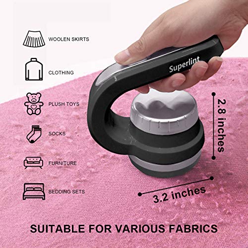 SUPERLINT Fabric Shaver and Lint Remover, Battery Operated Sweater