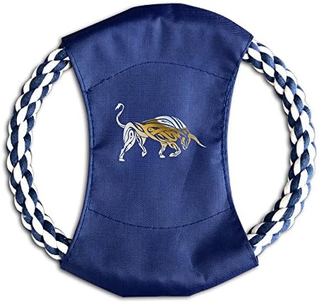 ROLANDO ALVARAD Greedy Taurus Pet Dog Cat Puppy Cute Canvas Frisbee Flying Discs Toy Flying Tug Rope For Playing Outdoor Training Tool