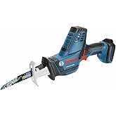 BOSCH GSA18V-083B 18V Cordless Reciprocating Saw - Lightweight &amp; Compact, 0.83" Stroke, 3,050 SPM, Variable-Speed Trigger, Toolless Blade Change, LED Light (Bare Tool)
