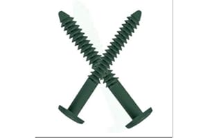 WindowPro (Green) Pack of 12 Vinyl Shutter Fastener Spikes Loks for Installing Decorative Exterior Vinyl Shutters (Green/Heritage Green)