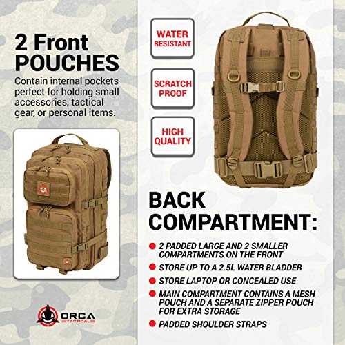 Orca Tactical Military Backpack Large Military Grade Backpack Army