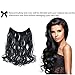 EMERLY Secret Halo Hair Extensions 20inch One Piece Highlight Invisible Crown Headband Hairpieces Hidden Elastic Miracle Fish Wire Synthetic Wavy Ombre Hair Extensions