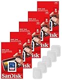Lot of 5 SanDisk 8GB SD SDHC Class 4 Flash Memory Camera Card SDSDB-008G-B35 Pack + ( 5 Jewel Cases )