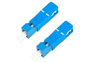 JOVXIAZ 2-Pack Fiber Optic Hybrid Adapter，Singlemode 9/125 um LC Female to SC Male UPC Fiber Coupler for Visual Fault Locators, Power Meters & Network